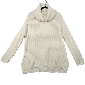 Haven Well Within Cowl Neck Tunic‎ Sweater M Chunky Knit Minimalist Classic